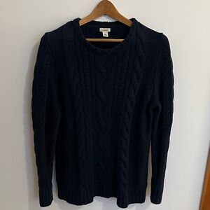 Vintage L.L. Bean Classic Cable Knit Sweater Size Large